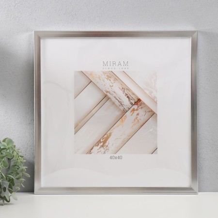 Photo frame Plastic "Mira" 40x40 cm, 641822-44, silver (plastic screen)