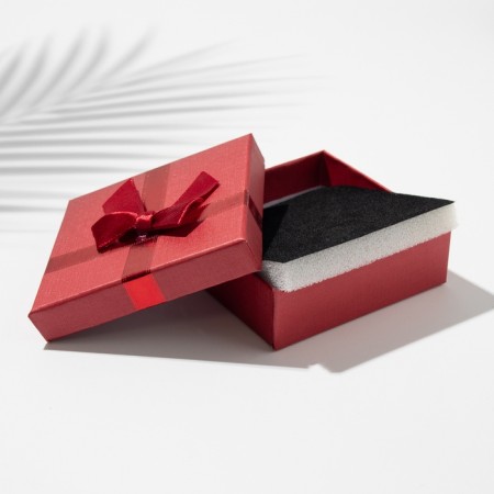 Gift box for the set "Style" 9 × 9 × 3, red color-3