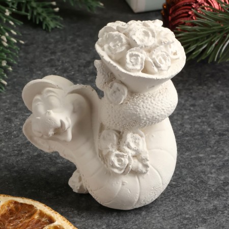 Figure for coloring "Snake with flowers", 7x7x5cm-3