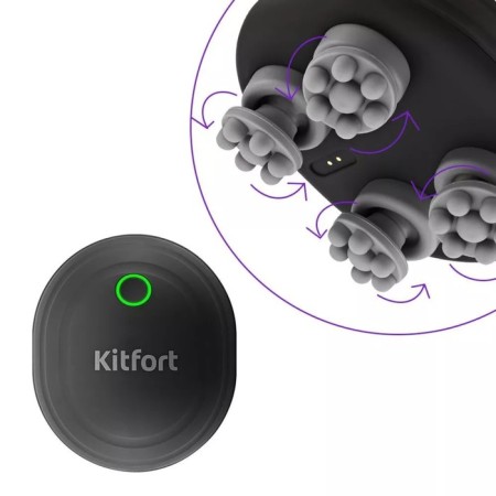 KitFort KT-2977, electric, roller, 3 watts, 5 modes, black-1