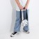 Youth bag with lightning, external pocket, white color