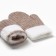 Baby mittens minku, brown color, 15 cm