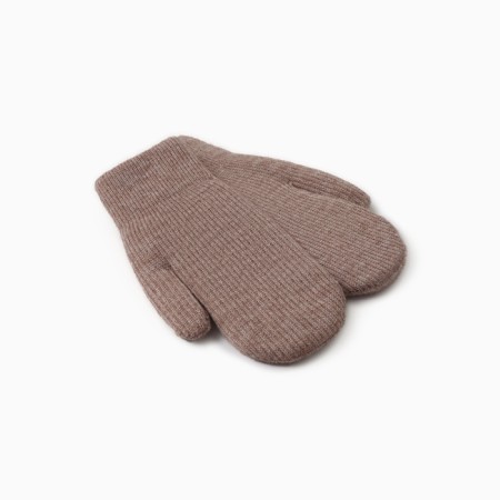 Women's mittens minku, brown color, 22 cm