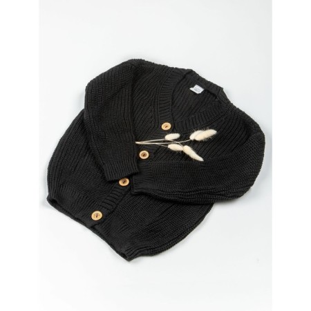 Cardigan for girls, height 140 cm, black color