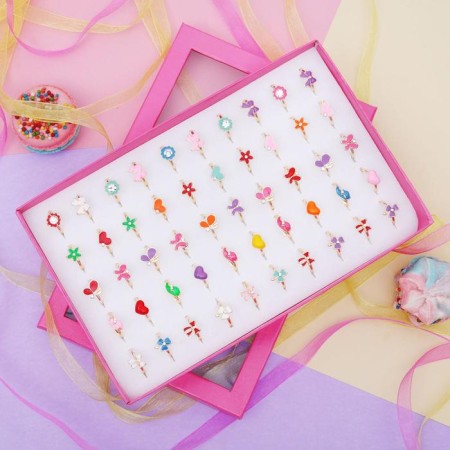 Children's ring "chosen" enamel, mix shape, mix color, indifferently-3