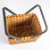Wicker basket (sequoia), 28x23xh16/31 cm, 1 pc., Brown