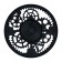 Wall clock, series: interior, "mechanism", discrete move, D-45 cm