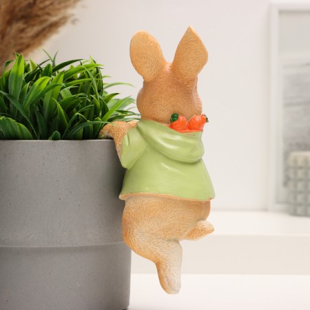 Decor for Kashpo "Bunny with carrots" 17x7x7cm-2