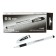 Gel pen, 0.5 mm, black, white body, with a rubber holder