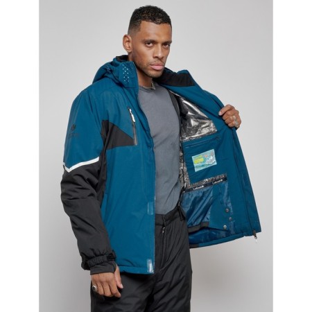 Ski costume male winter, size 54, blue color-15
