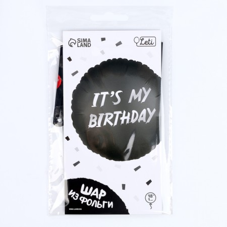 Foil ball 18 "It’s My Birthday", Circle, with a substrate-2