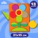 Puzzle "My Flower", dyed tree