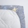 Sheet on the elastic "Gray Stars", size 60x120 cm, color gray color