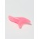 Massager d/face resin Guasha boomerang 12*6*3.5cm pink bag QF