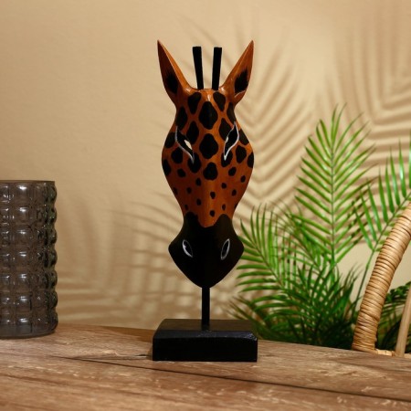 Mask "Zebra" on a stand, Albezia 40 cm-1