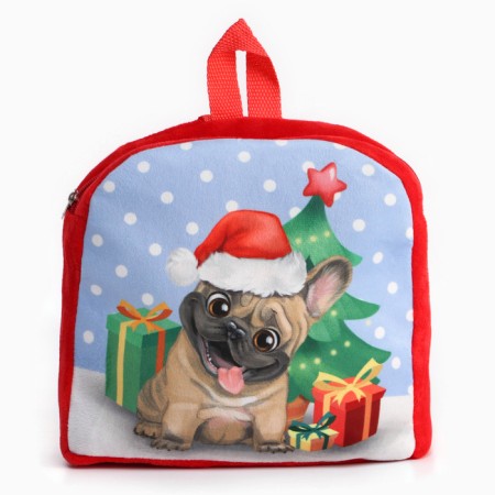 New Year's children's backpack "Pesik at the Christmas tree", 26 × 24 cm, for the New Year-3