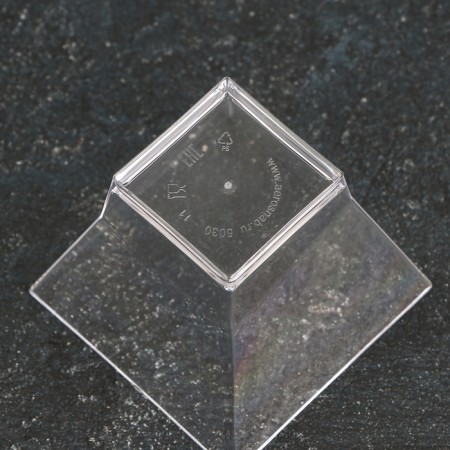 Plastic disposable form for bundles "Pagoda", 90 ml, 6.2 × 6.2 cm, the color is transparent-2