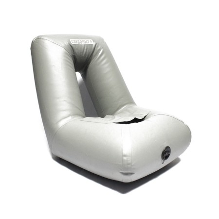 Armchair for PVC boats, gray