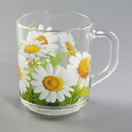 Glass mug "Flower itself", 250 ml, MIX drawing-4