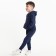 Costume for a boy (sweatshirt/pants), dark blue color, height 104