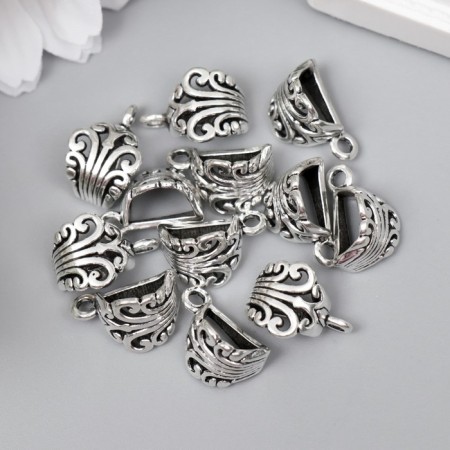 Bale (holder of d/pendant) Metal d/creativity "Lush color" silver G145B578 1.7x1.2 cm-2