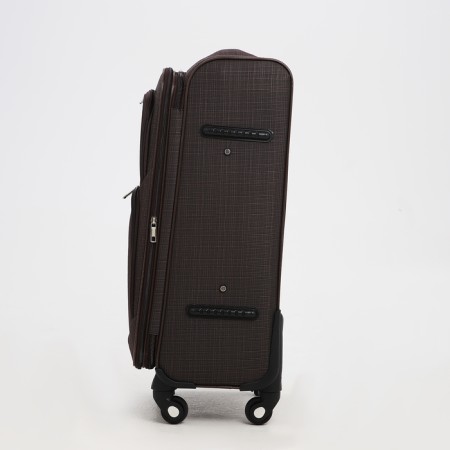 Small 24 suitcase "on lightning, code castle, with extension, brown color-2