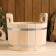 Gang made of linden, 9 l, round, stainless insert