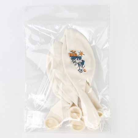 Latex ball 12 "Buba", white, pastel, 1 tbsp., 5 pcs., Mix-1