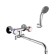 Bath mixer Zipponi Monet, 2-roll with a divertor, tubular spout, color chromium