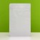 Eight-shirt packet for coffee, with a valve, flat bottom, white-black, 20 x 13 x 7 cm