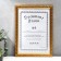 Photo frame Plastic A4 "Valentine" Golden with a gold drawing 32.3x23.8 cm
