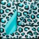 Matte, bilateral film, Leopard, Blue, 0.57 x 0.57 m