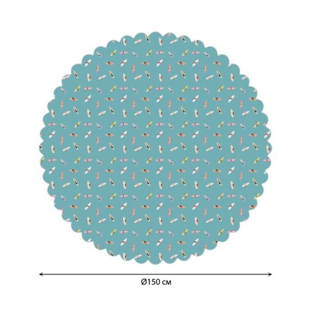 The tablecloth "surfing in the ocean", round, Saten, d = 150 cm-1