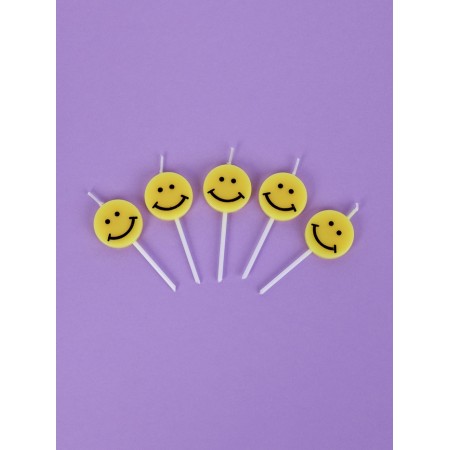 Candles for the Smile cake, 5 pcs, yellow
