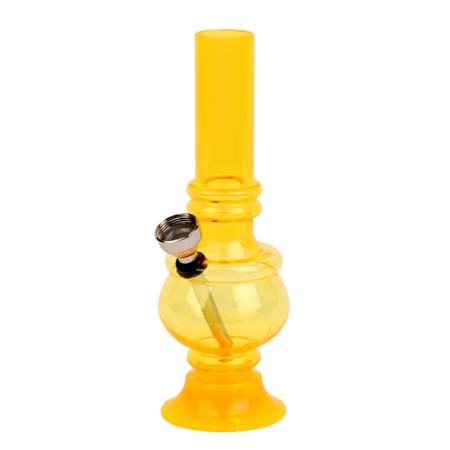 Bong, H-15 cm, "drop", acrylic, yellow-1