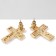Earrings "Crosses" Relief, Color Gold