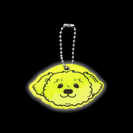 The reflective element of the “poodle muzzle”, bilateral, 6 × 4.3 cm, color mix-3