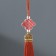 Textile suspension, plastic "Knot of happiness and infinity" Chocolate 0.7x1x9.5 cm