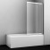 Shower curtain for the bath Wasserkraft Main 41S02-100 RM, 1000x1400 mm, sliding, matte
