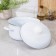 A pan without a decolle, 3 l, enameled cover, induction, white color