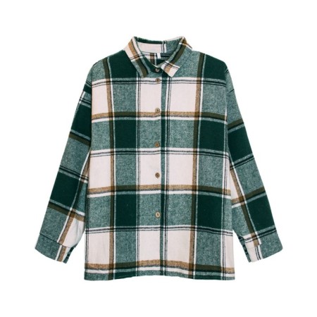 Female shirt, white/green color, size 44-48-4