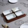 Menzhitsa "Ocean", 4 pcs: 350 ml, wooden base, porcelain, Iran