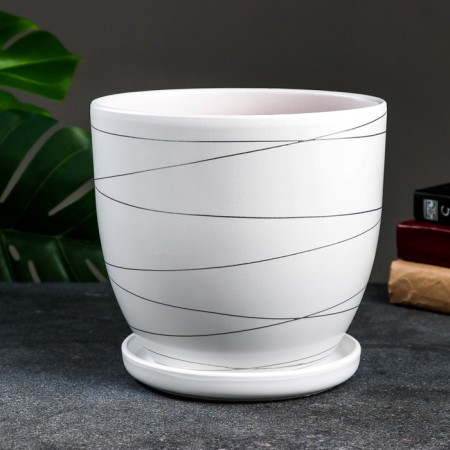 Flower pot "Magnolia" White, 4.7 liters-1