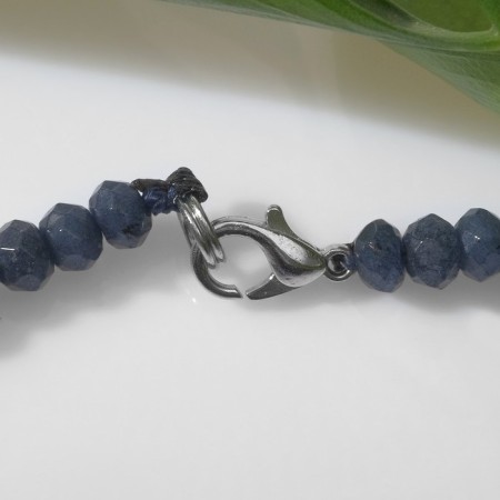 Buses Rondel faceted "Agat" under sapphire, 46 cm-1