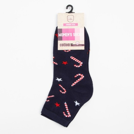 Women's socks "Caramel" Blue color, size 23-25-4