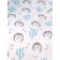 Set in a crib, 15 items, printer hedgehogs, calico