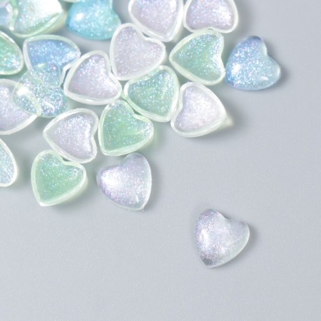 Decor for creativity Plastic "Hearts in Blue Tones" N-r 40 pcs.-1