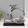 Souvenir Ceramics "Dolphin on the waves" silver 7.5x27.5x27 cm