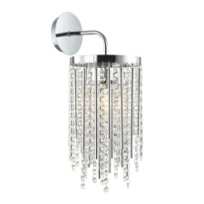 Lamp wall crystal Grandex 1xe14 40W, size 20x25.1x45 cm, color chromium
