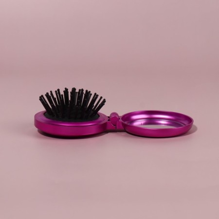 Massage comb “mother -of -pearl”, folding, with a mirror, d = 6 cm, color mix-7